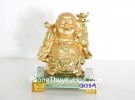 Phật di lạc vàng trên đế thủy tinh G139A