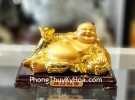 Phật di lạc tay cầm nén vàng trên túi tiền LN190
