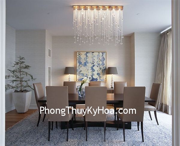 elegant dining table with crystal chandelier1 Hiệu ứng ánh sáng