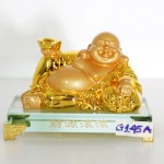 g145a di lac vang tai nguyen cuon cuon 150x150 Phật di lạc vàng cầm nén vàng trên đế gỗ G145A